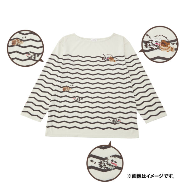 寶可夢中心－同類相聚系列蛇紋熊&伽勒爾蛇紋熊單點刺繡長T-Shirt